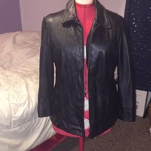 Covington black pleather jacket